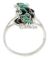 Turquoise Needlepoint And Authentic Silver Ring Size 5-1/2 YX34082
